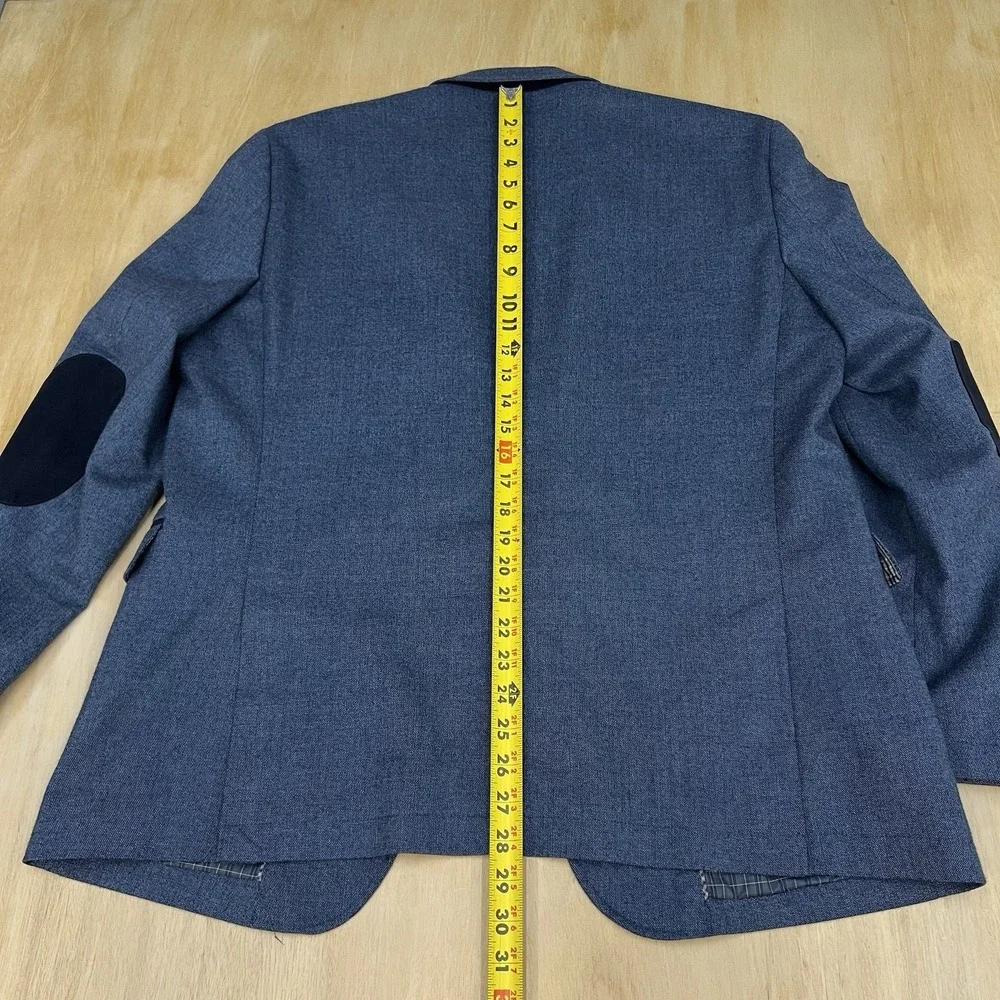 Joseph Abboud Blazer Mens Sz Large (44R) Polyester Blend Stretch Navy Flannel